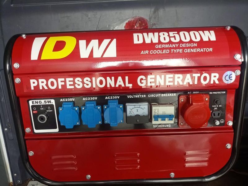 Генератор бензинового трифазного DW 8500w ручний запуск 8500w фото