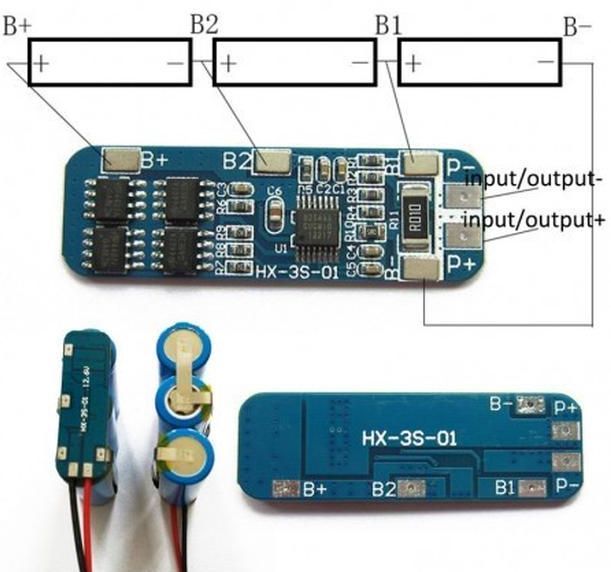 Контролер BMS 3S 10А захисту BMS 3S 10А фото