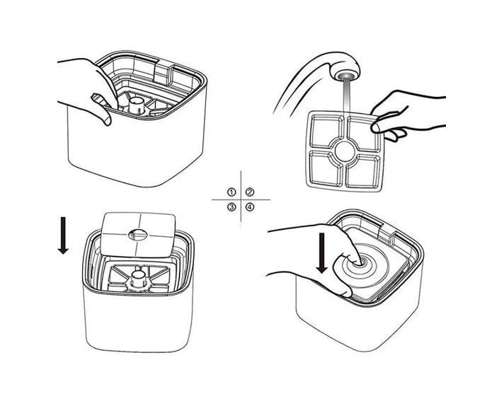 Набір фільтрів для автоматичної напувалки-фонтану Pet Water FOUNTAIN 8 шт Fil-8pcs фото