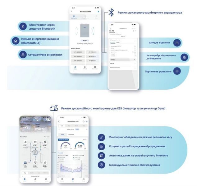 Акумулятор Deye SE-F5Pro-C 5.12 кВт&middot;год 51.2В 100Аг LiFePO4 з Smart BMS наявність уточнюйте ! фото