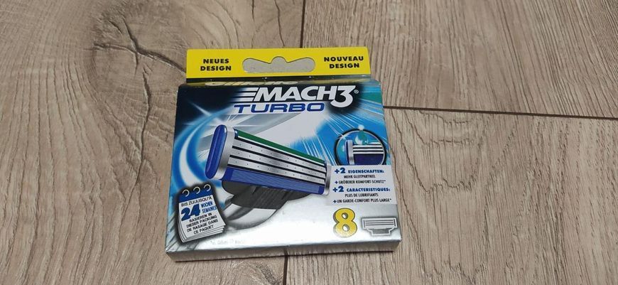 Картиджи касети лізвію Gillette Mach 3 Turbo 8 Джилет Мак 3 Турбо 8 шт 8 фото